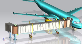 飞机登机廊桥天桥三维模型