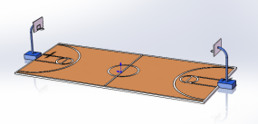 篮球场模型图