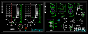 水泥及石灰粉钢板仓CAD图纸