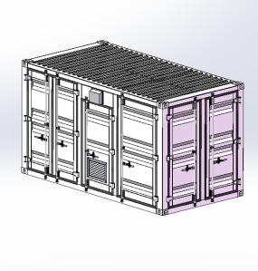 集装箱式铁路箱变局部参数化三维图设计