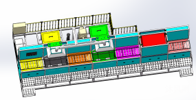 超声波清洗生产线设计三维模型