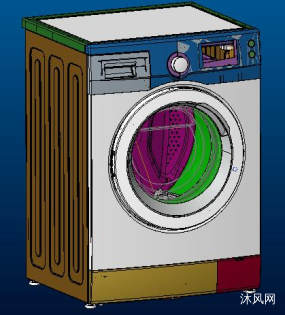滚筒洗衣机-内部结构-原创