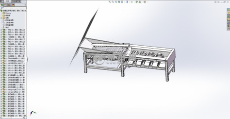 滚筒式水果分级机模型树的图纸预览图