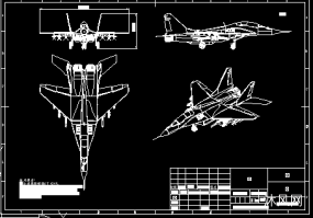 战斗机飞机CAD图