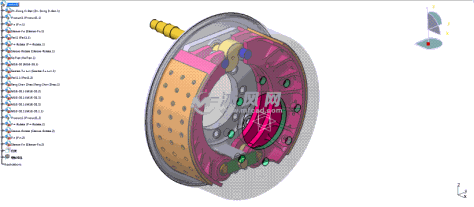 制动器三维总成的图纸预览图