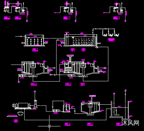 污水处理CAD流程图