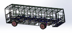 公交车内部架结构模型
