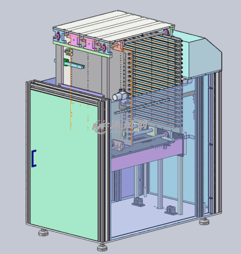 PCB板叠板机总装的图纸预览图