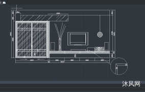 创意电视墙CAD平面图