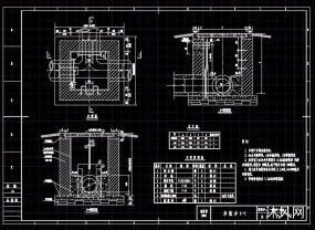 集水井雨水井污水井渗水井分流井石砌砖砌施工图模板DWG格式