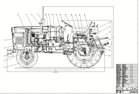 350型拖拉机全套CAD图纸