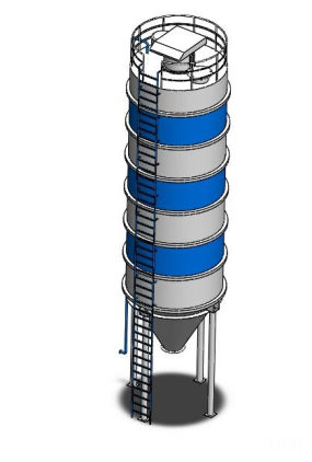 水泥筒仓模型图