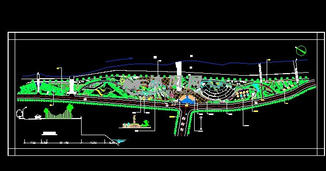 现代公园风景及规划图的图纸预览图