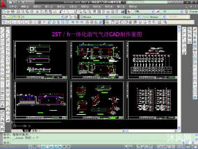 25T／h一体化溶气气浮CAD制作套图设计