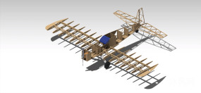 滑翔翼飞机木板主体结构模型