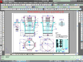 FCMC4000旋流微泡浮选柱CAD总图及说明书