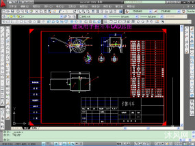 建筑用两轮手推斗车CAD总图