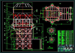 回转窑石灰竖式预热器图纸