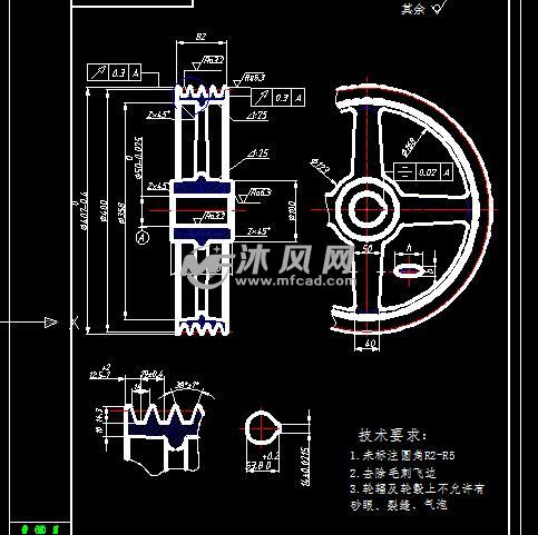 V带轮的图纸预览图