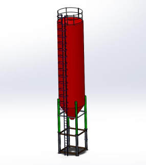 水泥筒仓模型设计图