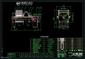 板框压滤机（dwg格式两张图）