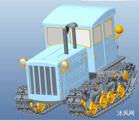 履带式拖拉机3D模型