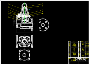 安全阀cad装配图