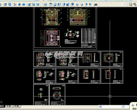 注塑模图纸总图预览的图纸预览图