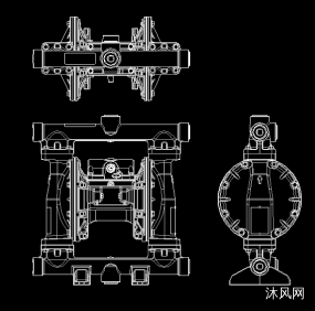 cad气动隔膜泵