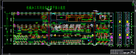 机加工车间平面布置图的图纸预览图