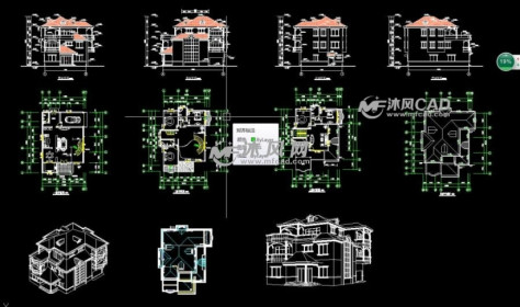 别墅整体图的图纸预览图