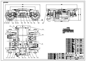 CRH380动车组动力转向架图纸