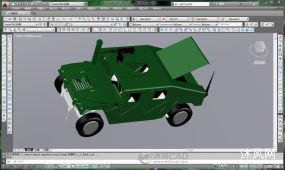 CAD三维立体模型——军用吉普车