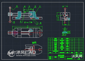 虎钳CAD装配图