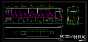 长途客车总布置全套cad图