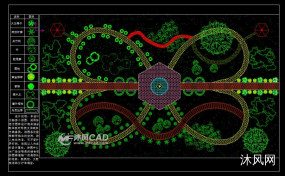 小游园CAD平面图图纸合集的封面图