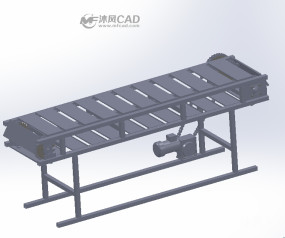 小型链板输送机全套模型