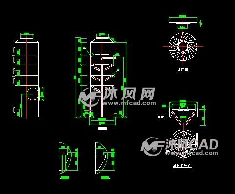 旋流板塔的图纸预览图