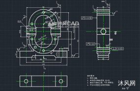 齿轮泵泵体零件图