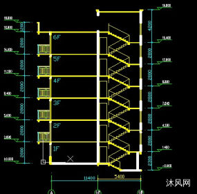 六层房屋CAD设计图全套图纸