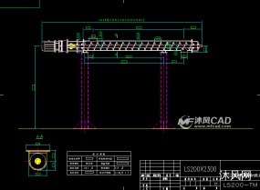 LS200螺旋输送机结构示意图