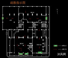 酒店CAD疏散图