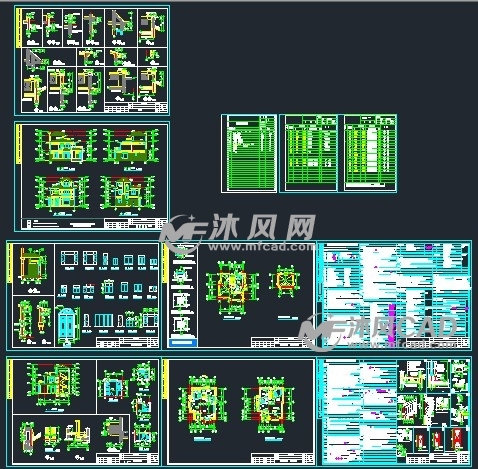 95平米实用别野全图的图纸预览图