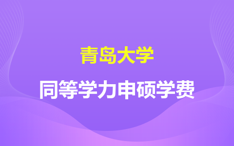 青岛大学同等学力申硕学费