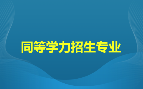 华东政法大学同等学力招生专业