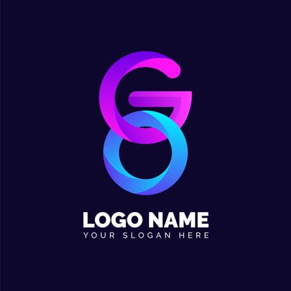 Logo模板梯度去标志模板BrandGradient公司Logo