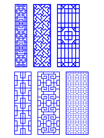 花纹镂空雕花图案中式古典