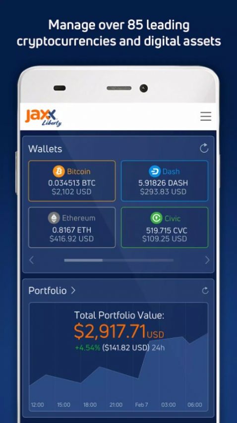 Jaxx Liberty钱包软件免费版下载图片1