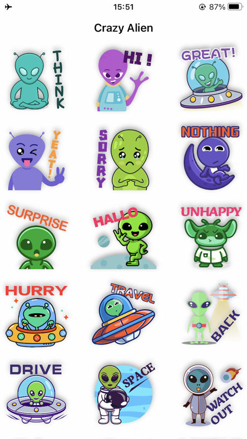 Crazy Alien Sticker贴纸app官方图1: