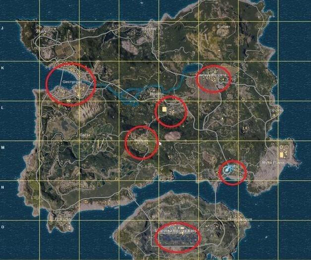 PUBG Mobile资源点大全 资源分布汇总介绍